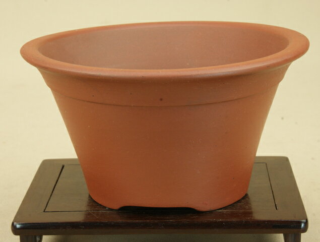 【伊予路園】支那鉢/紫泥反縁丸鉢/貴風サイズ