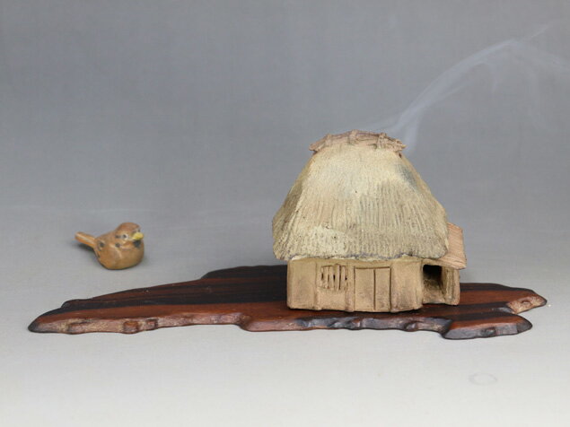 佐治節倫作 葛谷（香炉）中【盆栽 添景】【いよじ園 伊予路園】