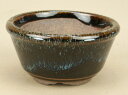 【伊予路園】【盆栽鉢】 小石原焼/玉縁丸小鉢 【海鼠釉】【径:約8.5cm】【ミニ鉢〜小鉢】