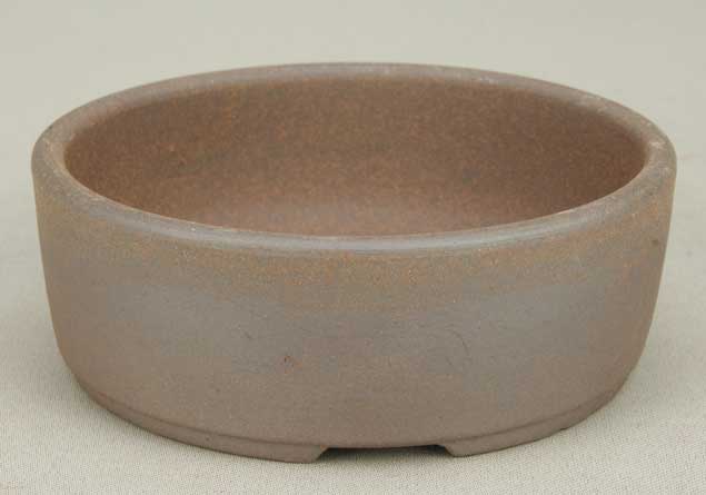 【伊予路園】【盆栽鉢】 小石原焼/切立丸タイコ鉢(焼締) 【径:約11.5cm 高:約4cm】【大きめの小品鉢】