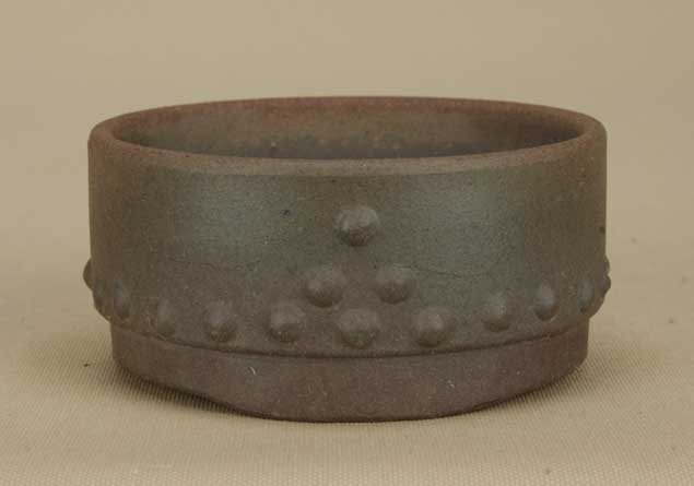 【伊予路園】【盆栽鉢】 小石原焼/太鼓胴 焼締鉢（小さめの小品鉢）【径：8.7cm 高：4cm】【ミニ鉢〜小..