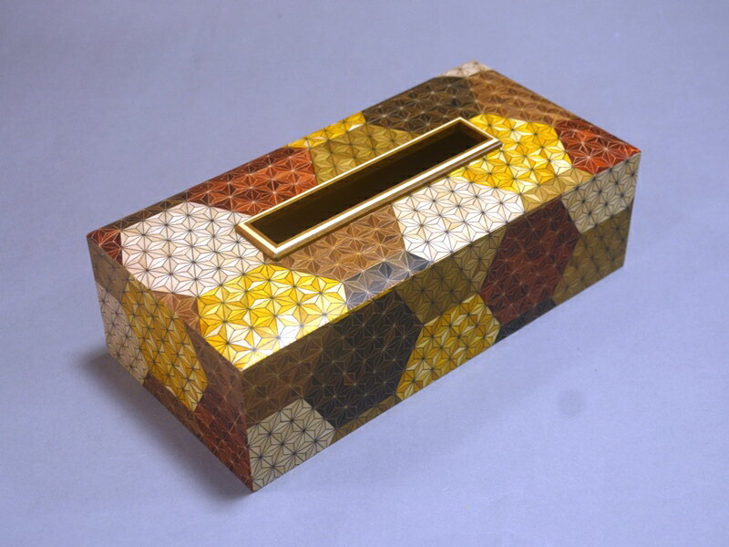 Rakuten - 寄木ティッシュボックス　亀甲