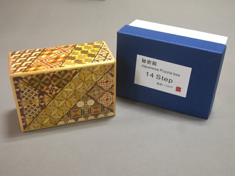 箱根 寄木細工 ひみつ箱 4寸 14回 秘密箱 小寄木 箱根寄木細工 Japanese Puzzle Box Trick Box 4 Sun 14 Steps