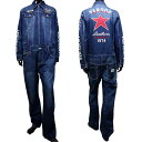 【お買い物マラソン ポイント5倍】バンソン vanson デニム ツナギ メンズ NVAO-2401