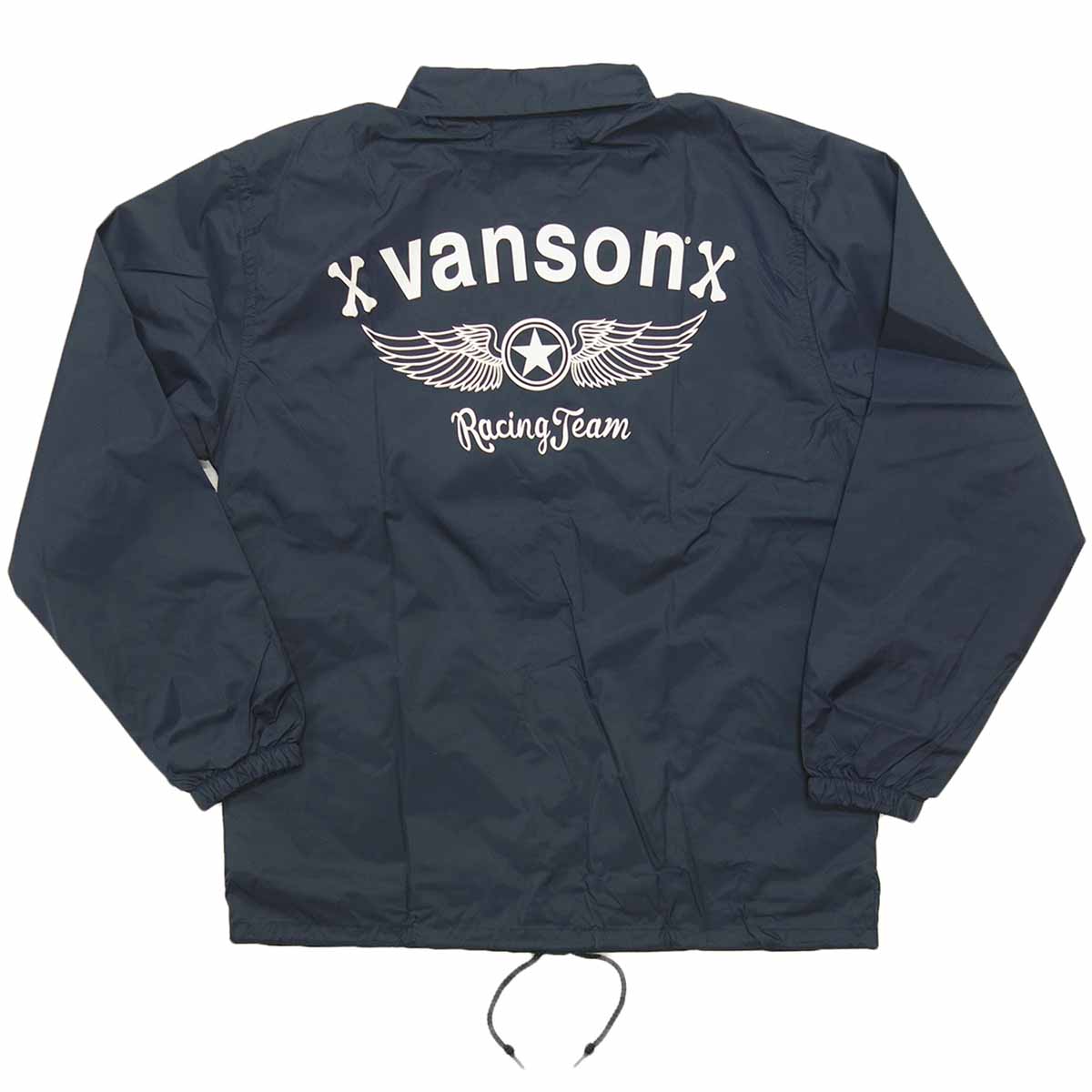 Rakuten - 【お買い物マラソン ポイント5倍】バンソン vanson ナイロン コーチジャケット メンズ 紺 NVSL-2207