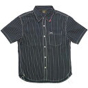 【お買い物マラソン ポイント5倍】バンソン VANSON ツイルシャツ 半袖シャツ ワークシャツ メンズ ウォバッシュ NVSS-807