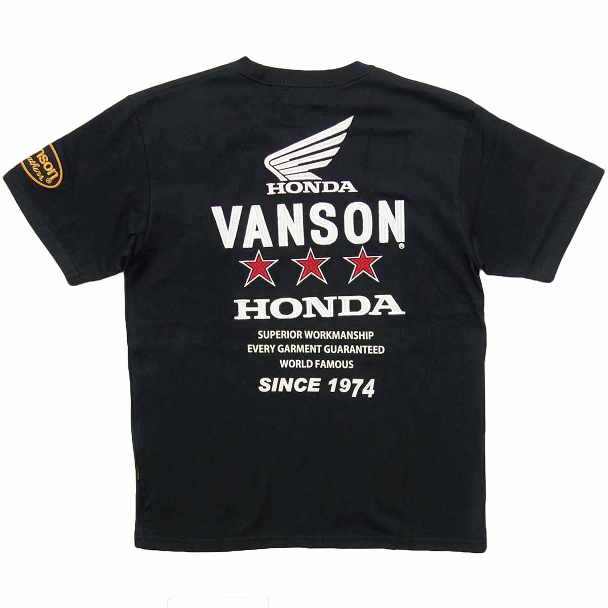 Rakuten - 【ポイント5倍】バンソン VANSON ホンダ HONDA コラボ Tシャツ 半袖 メンズ 黒 HRV-2508
