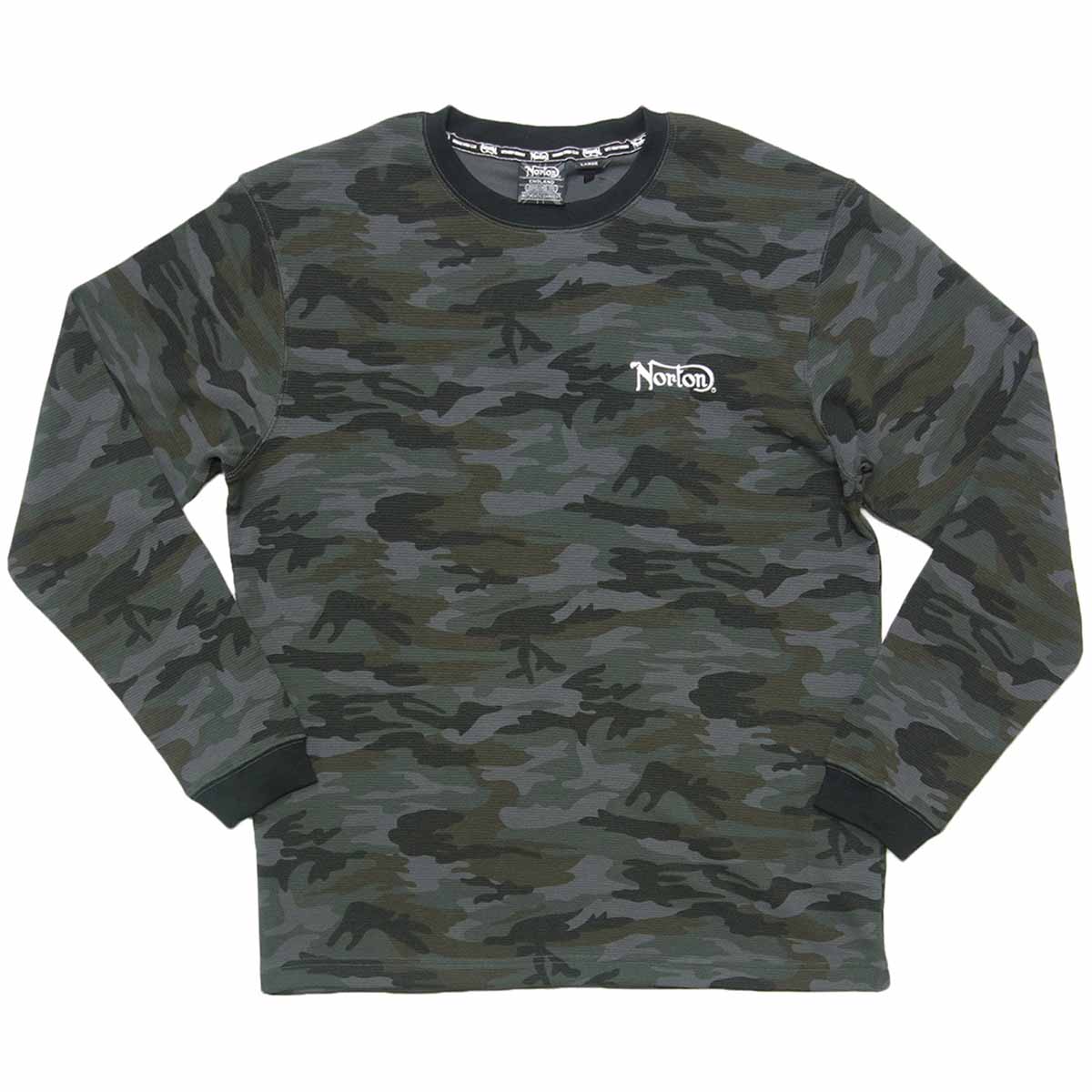 乐天商城 - 【ポイント5倍】Norton ノートン Tシャツ メンズ 迷彩 長袖 ロンT 服 黒 ブラック 261N1107