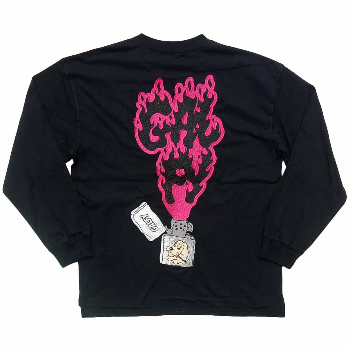【ポイント5倍】ガルフィー GALFY オイルライター 長袖 Tシャツ ロンT 黒 153086