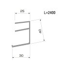 アルインコ 波板用アタッチ 軒付 1本 寸法:40×30×1.5mm 長さ2400mm ブロンズ(クリア付)BA102B2 アルミ型材,ALINCO ※合計9千円以上で送料無料(北海道.沖縄各県離島は送料追加),個人宅配送不可, 長尺物は大型トラック(4t車)で配送 ,現場配送不可,商品は車上渡し