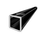 アルインコR付角パイプ1本 50×50×1.6長さ3650mmブラック(ツヤ消しクリア) HP303KL (四隅R2付・V溝1本付 (1面)) アルミ型材,汎用材,合計9千円以上送料無料(北海道/沖縄各県離島送料追加),個人宅配送不可,長尺物は大型トラック(4t車)で配送 ,現場配送不可, 商品車上渡し