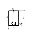 アルインコ エクステリア型材 ベランダ手すり 格子 20×15×1.0 4000mm ブロンズ（クリア付) AA120B　アルミ型材,アルミ,ALINCO ※合計9千円以上で送料無料(北海道.沖縄各県離島は送料追加),個人宅配送不可,長尺物は大型トラック（4t車）で配送,現場配送不可,商品は車上渡し