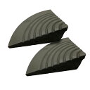 2枚組 のりいれ隊 100Hコーナー用 段差解消ゴムスロープ(AR-4084) 95×250×250mm 黒色 約2kg 廃タイヤのリサイクル商品。環境にも配慮...