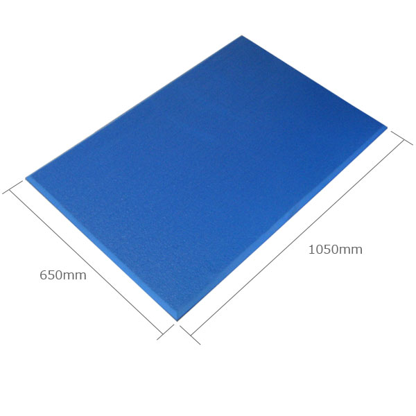足ラク〜ン　大　650×1050mm　2枚セット　厚さ：16mm　色：ブルー　ワニ印の疲労軽減マット。樹脂製,EV..
