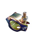 Φ34からΦ38単管パイプ用単クランプ【50個セット】(Φ13穴あり)8597 メンテナンスなどに。バリケード、ゲート、農業関連金具の加工部品として。建設資材仕...