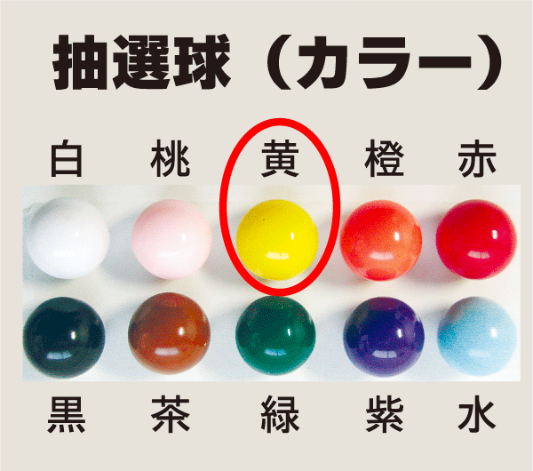 抽選球 黄 ガラポン用抽選球 抽選器