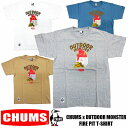 チャムス ペアTシャツ 東北別注 CHUMS CHUMS×OM FIRE PIT 半袖Tシャツ 全3色 メンズ　チャムス Tシャツ CH01-1994