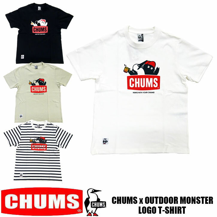 2023新作 東北別注 CHUMS CHUMS×OM LOGO 半袖Tシャツ 全4色 メンズ　チャムス Tシャツ CH01-2260