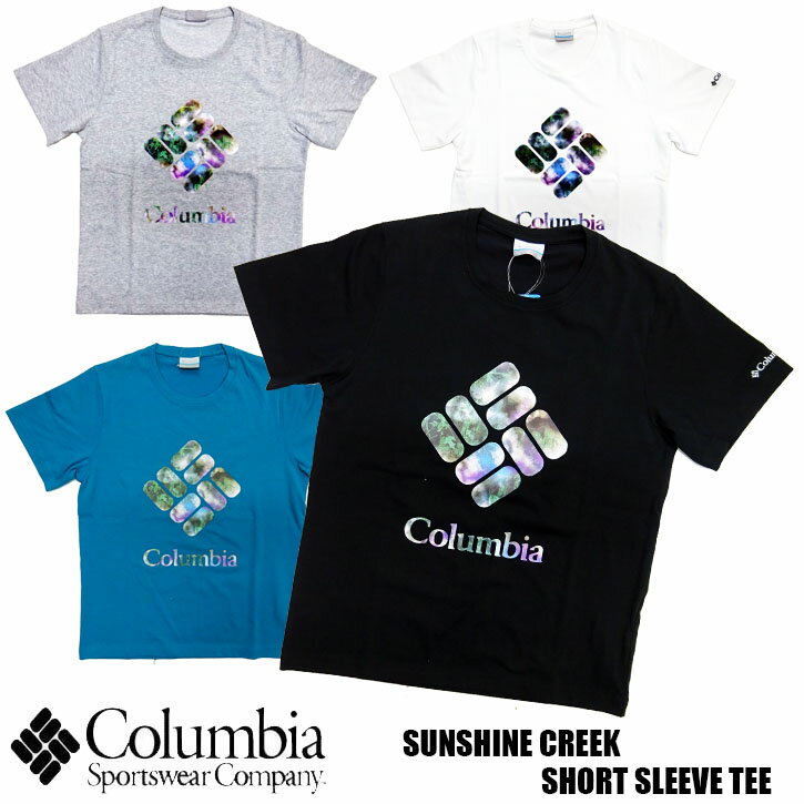 コロンビア Tシャツ メンズ Columbia SUNSHINE CREEK SHORT SLEEVE TEE コロンビア サンシャインクリーク 半袖Tシャツ アウトドア クルーネック 紫外線対策 UPF25 UVカット PM0178