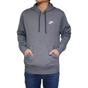 NIKE パーカー ナイキ メンズ XS-XXXL 裏起毛 スウェットパーカー クラブ プルオーバー フーディ Nike Men 039 s Club Pullover Hoodie Charcoal Heather Anthracite White 送料無料