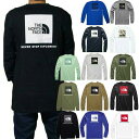 ノースフェイス メンズ 長袖Tシャツ バックプリント レッド...