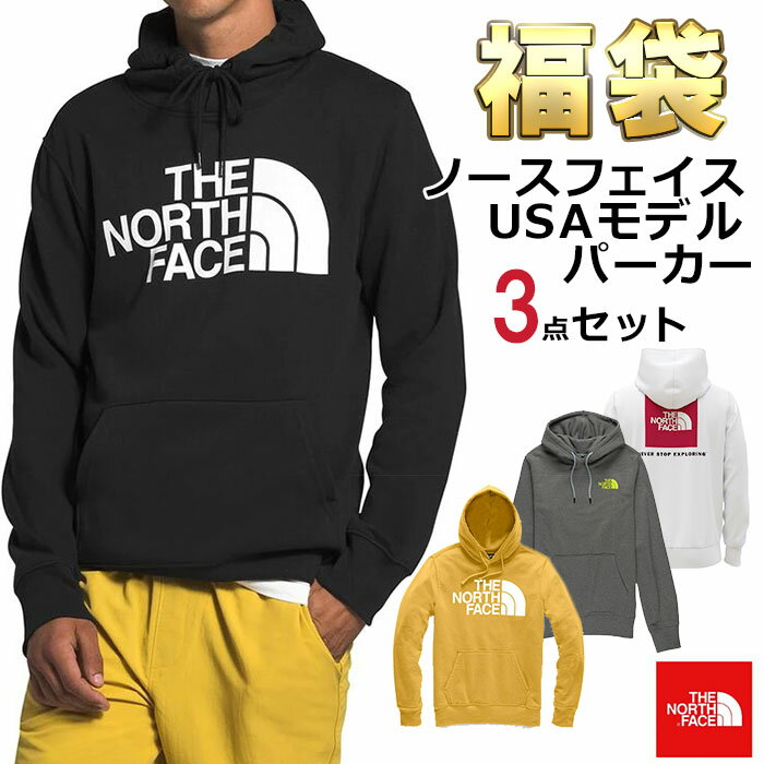 ノースフェイス パーカー 福袋 メンズ 3枚セット USAモデル THE North Face パーカー 3点セット 送料無料 メンズ ブランド スウェット福袋 2022 取寄まとめ買い お得 お楽しみ袋 秋 秋服 秋セット