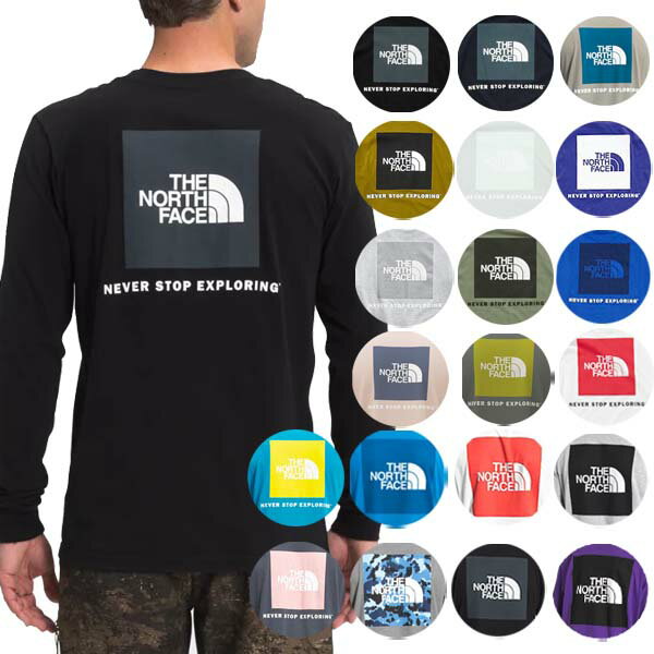 ノースフェイスTシャツメンズ長袖TシャツバックプリントS-XXLボックスロゴロンTTシャツ大きいサイズTheNorthFaceM