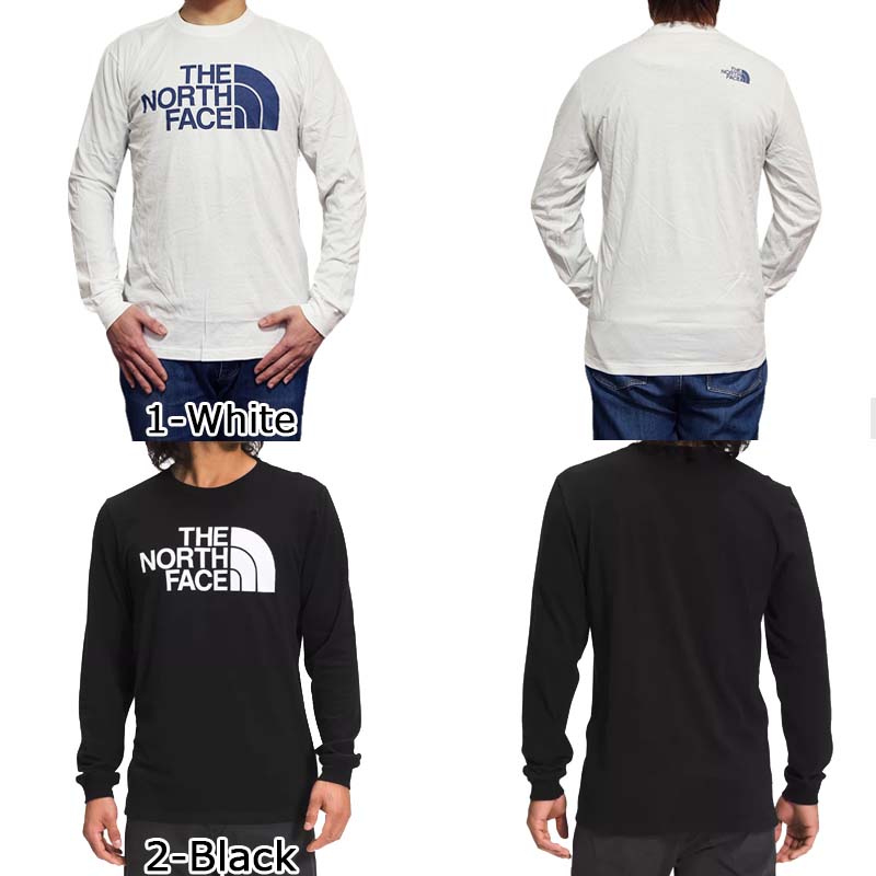 ノースフェイス ロンT メンズ 長袖Tシャツ S-XXL 大きいサイズ ロゴT ロングスリーブ ハーフドーム ホワイト/レッド/ブルー/イエロー The North Face Men's Long Sleeve Half Dome T-shirt T-Shirt TNF White 送料無料