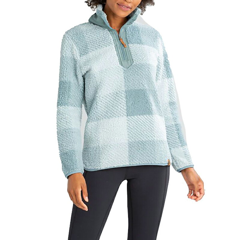 リブ アウトドア レディース ジャケット トレーナー シェルパ フリース シャツ ブルー LIV OUTDOOR women LIV OUTDOOR Noella Sherpa Fleece Shirt (For Women) Lead Plaid