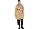 (取寄) サムエデルマン アシンメトリカル トレンチ ウィズ ニット カラー インサート Sam Edelman Asymmetrical Trench with Knit Collar insert Camel