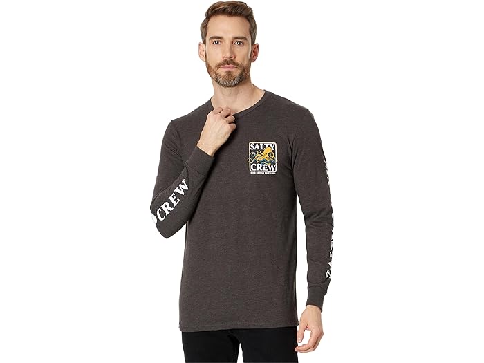 () ƥ 롼  󥬡   ꡼ ƥ Salty Crew Ink Slinger Standard Long Sleeve Tee Charcoal Heather