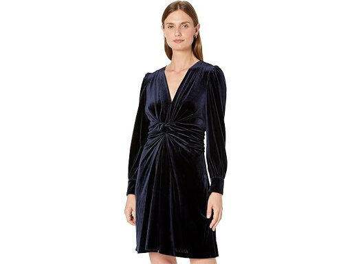 (取寄) ヴィンスカムート ベルネット ツイスト フロント フィットアンドフレア Vince Camuto Velvet Twist Front Fit-and-Flare Navy (取寄) ヴィンスカムート ベルネット ツイスト フロント フィットアンドフレア Vince Camuto Velvet Twist Front Fit-and-Flare Navy