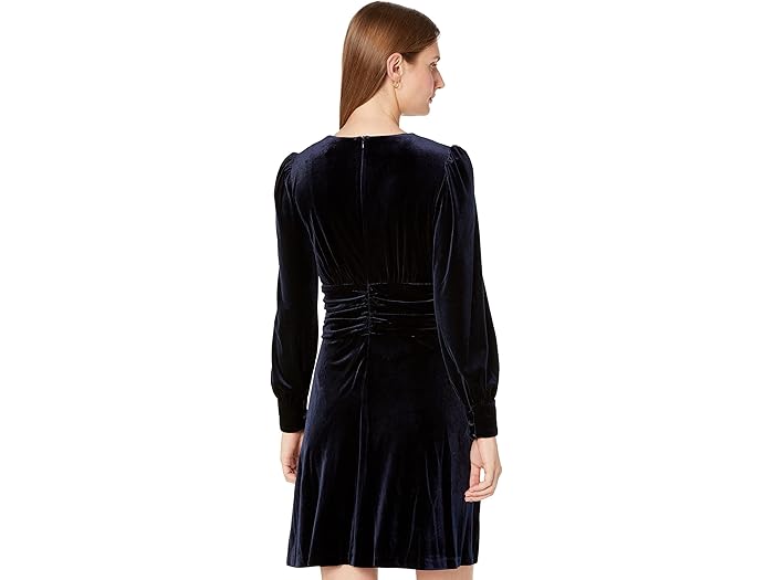 (取寄) ヴィンスカムート ベルネット ツイスト フロント フィットアンドフレア Vince Camuto Velvet Twist Front Fit-and-Flare Navy