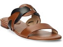 (取寄) ローレン ラルフローレン イーディス レザー サンダル LAUREN Ralph Lauren Edyth Leather Sandal Deep Saddle Tan/Black