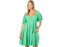 (取寄) イングリッシュ ファクトリー クラシック スウィートハート ティアード ミニ ウィズ パフ スリーブ English Factory Classic Sweetheart Tiered Mini with Puff Sleeves Green
