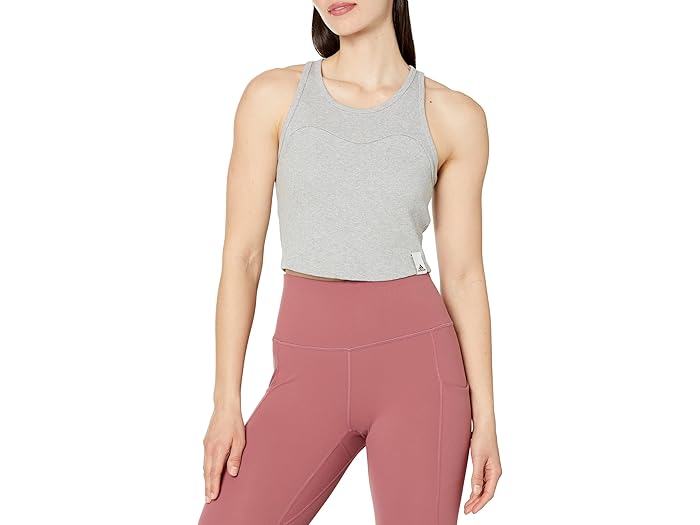 () ǥ 饦 ֥  adidas Lounge Ribbed Tank Medium Grey Heather
