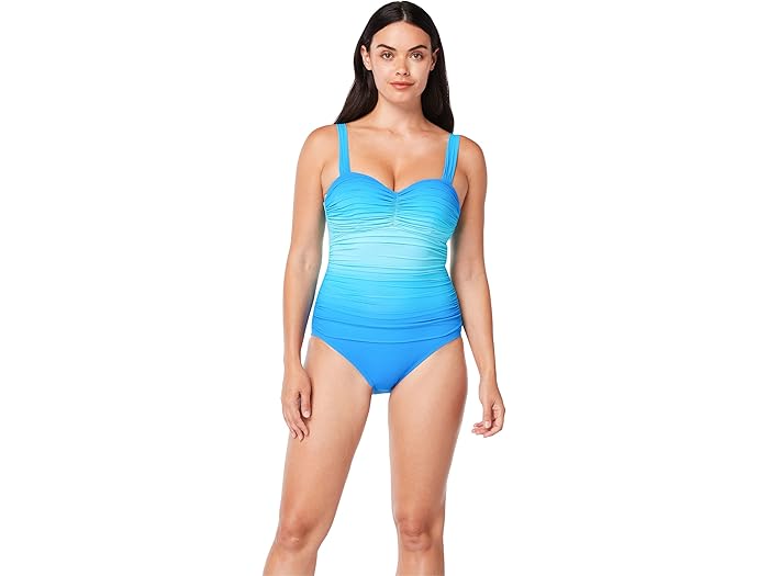 (取寄) ブルー ロッド ビーティー コースト トゥ コースト シャード フロント ヘアバンド ワンピース Bleu Rod Beattie Coast To Coast Shirred Front Bandeau One-Piece Surf Bleu