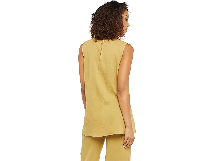 (取寄) エヌワイディージェイ ガーゼ スリーブレス チュニック NYDJ Gauze Sleeveless Tunic Olive Oil