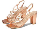 (取寄) スチュアート ワイツマン パール ノット 80 ブロック サンダル Stuart Weitzman Pearl Knot 80 Block Sandal Mango