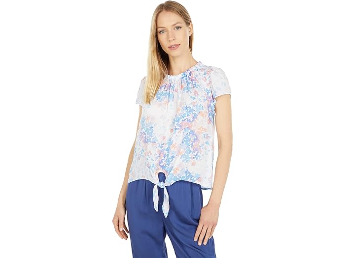 (取寄) ベラダール ショート スリーブ トップ bella dahl Short Sleeve Tie-Up Top Painterly Floral Print