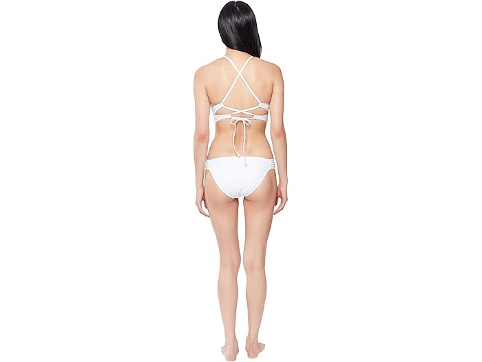 (取寄) ジェシカ シンプソン スウィート トゥース ソリッズ サイド シャード ヒップスター ボトム Jessica Simpson Sweet Tooth Solids Side Shirred Hipster Bottoms White