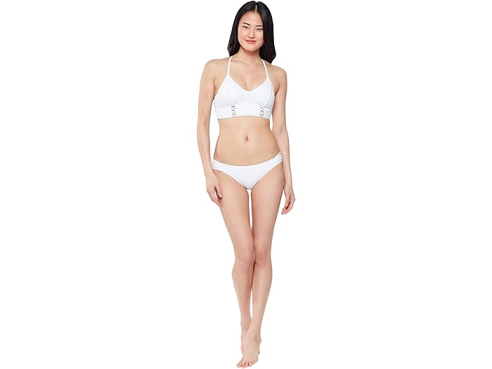 (取寄) ジェシカ シンプソン スウィート トゥース ソリッズ サイド シャード ヒップスター ボトム Jessica Simpson Sweet Tooth Solids Side Shirred Hipster Bottoms White