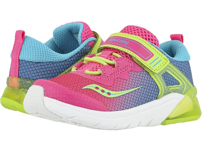 (取寄) サッカニー キッズ S-フラッシュ グロウ JR (トドラー) Saucony Kids S-Flash Glow Jr (Toddler) Pink Multi Textile/Multi