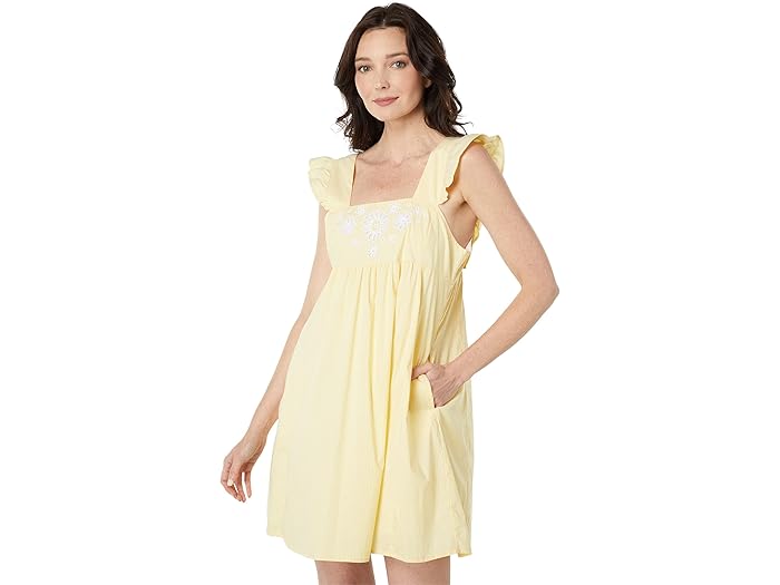 (取寄) ドレイパー ジェームス エンブロイダー マディー ベビードール ドレス Draper James Embroidered Maddie Babydoll Dress Sunny Yellow