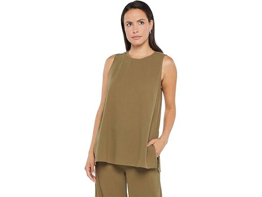 (取寄) エヌワイディージェイ ガーゼ スリーブレス チュニック NYDJ Gauze Sleeveless Tunic Moss (取寄) エヌワイディージェイ ガーゼ スリーブレス チュニック NYDJ Gauze Sleeveless Tunic Moss