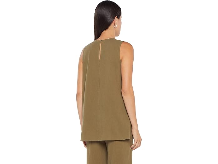 (取寄) エヌワイディージェイ ガーゼ スリーブレス チュニック NYDJ Gauze Sleeveless Tunic Moss