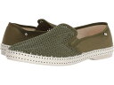 (取寄) リビエラ クラシック キャンバス アンド メッシュ スリッポン Rivieras Classic Canvas & Mesh Slip-On Kaki