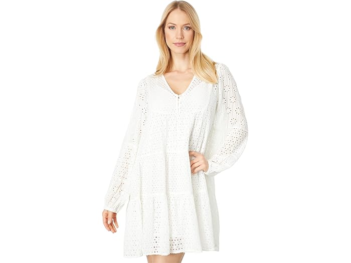 (取寄) ラッキーブランド ティアード ウーブン ペザント ドレス Lucky Brand Tiered Woven Peasant Dress Marshmallow