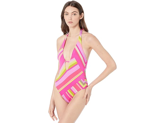 (取寄) トリーナターク ワルツ バンジ ワンピース Trina Turk Waltz Plunge One-Piece Multi