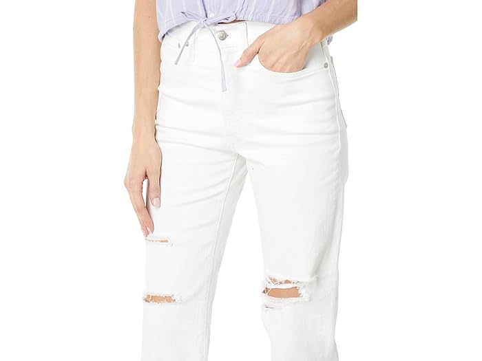 (取寄) メイドウェル ザ パーフェクト ビンテージ ストレート ジーン イン タイル ホワイト リップド-ニー エディション Madewell The Perfect Vintage Straight Jean in Tile White: Ripped-Knee Edition Tile White
